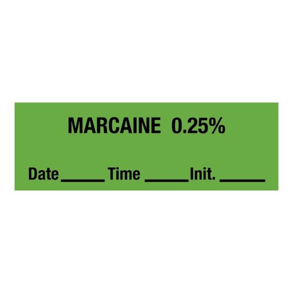 Marcaine 0.25% _mg/ml DTI 1/2 x 500 Green w/Black